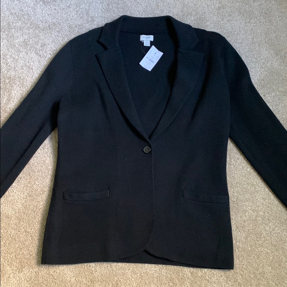 J. Crew cotton knit Women's Black Blazer